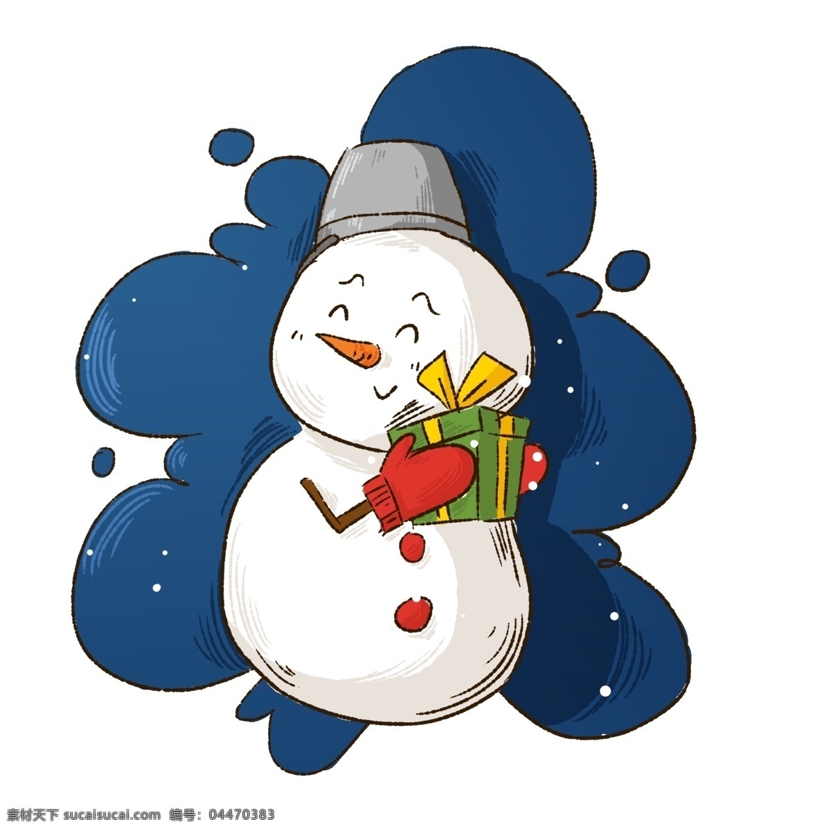 冬季 冬天 可爱 雪人 卡通 形象 温馨 冬季礼物 开心 拟人