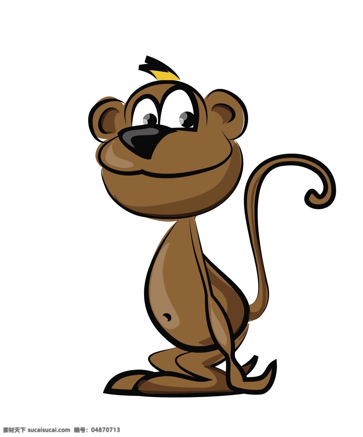 矢量 卡通 野生 猴子 动物 插画 卡通动物漫画 卡通形象 矢量人物 矢量素材 矢量动物