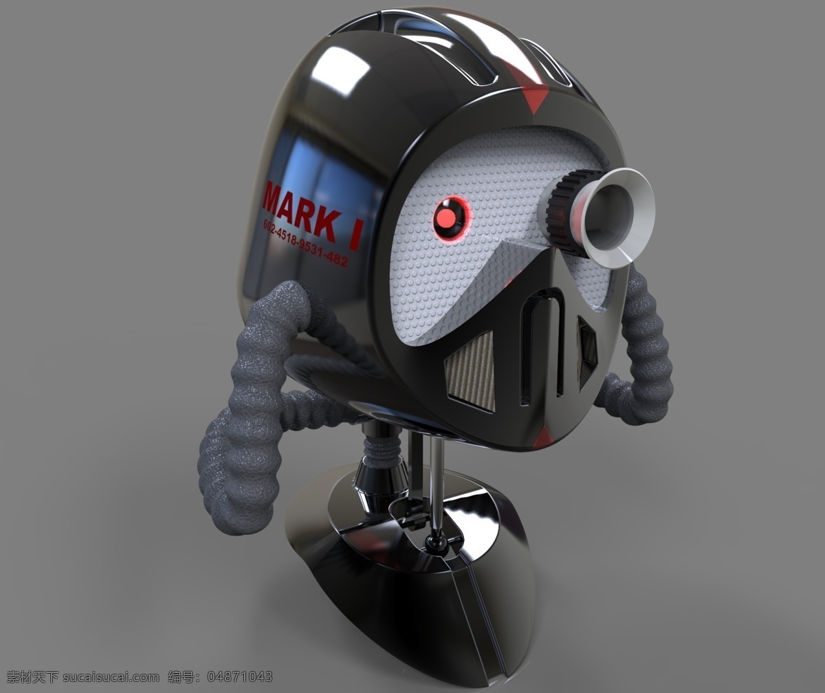 机器人 头 标记 未来主义 android 未来 catia 灰色