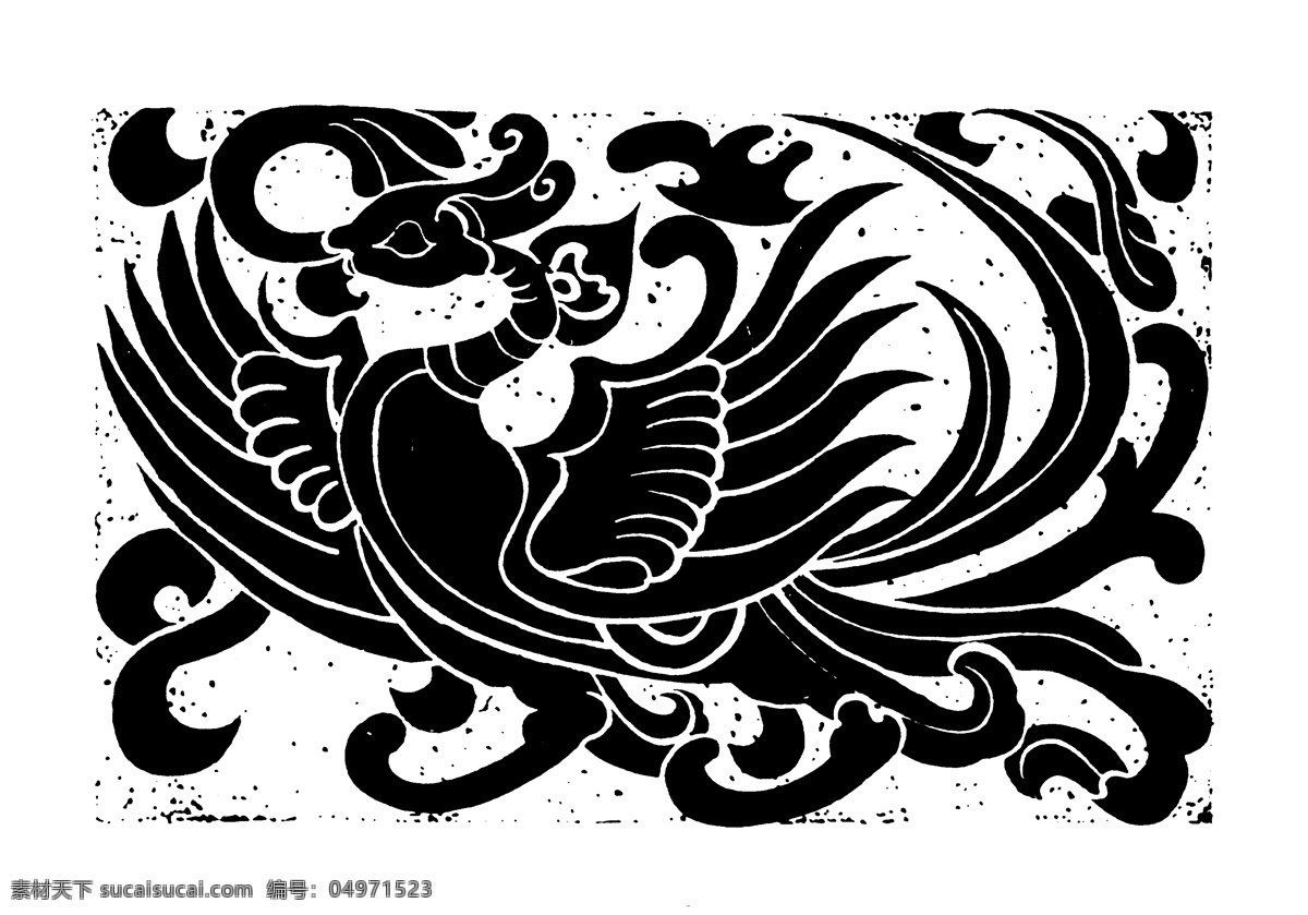 龙凤图案 魏晋 南北朝 图案 中国传统图案 设计素材 龙凤图纹 装饰图案 书画美术 白色