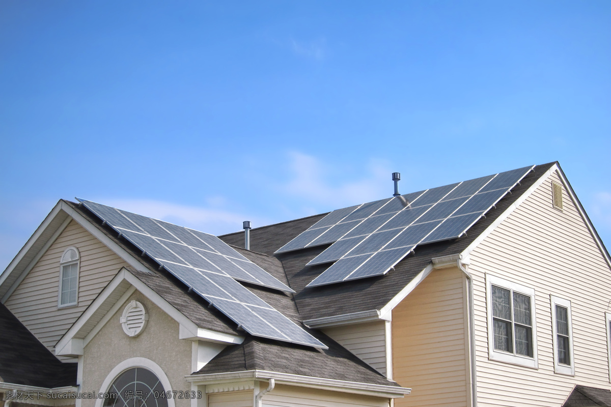 房顶 上 电池板 太阳能 屋顶 节能环保 生态环保 绿色环保 环保能源 其他类别 生活百科