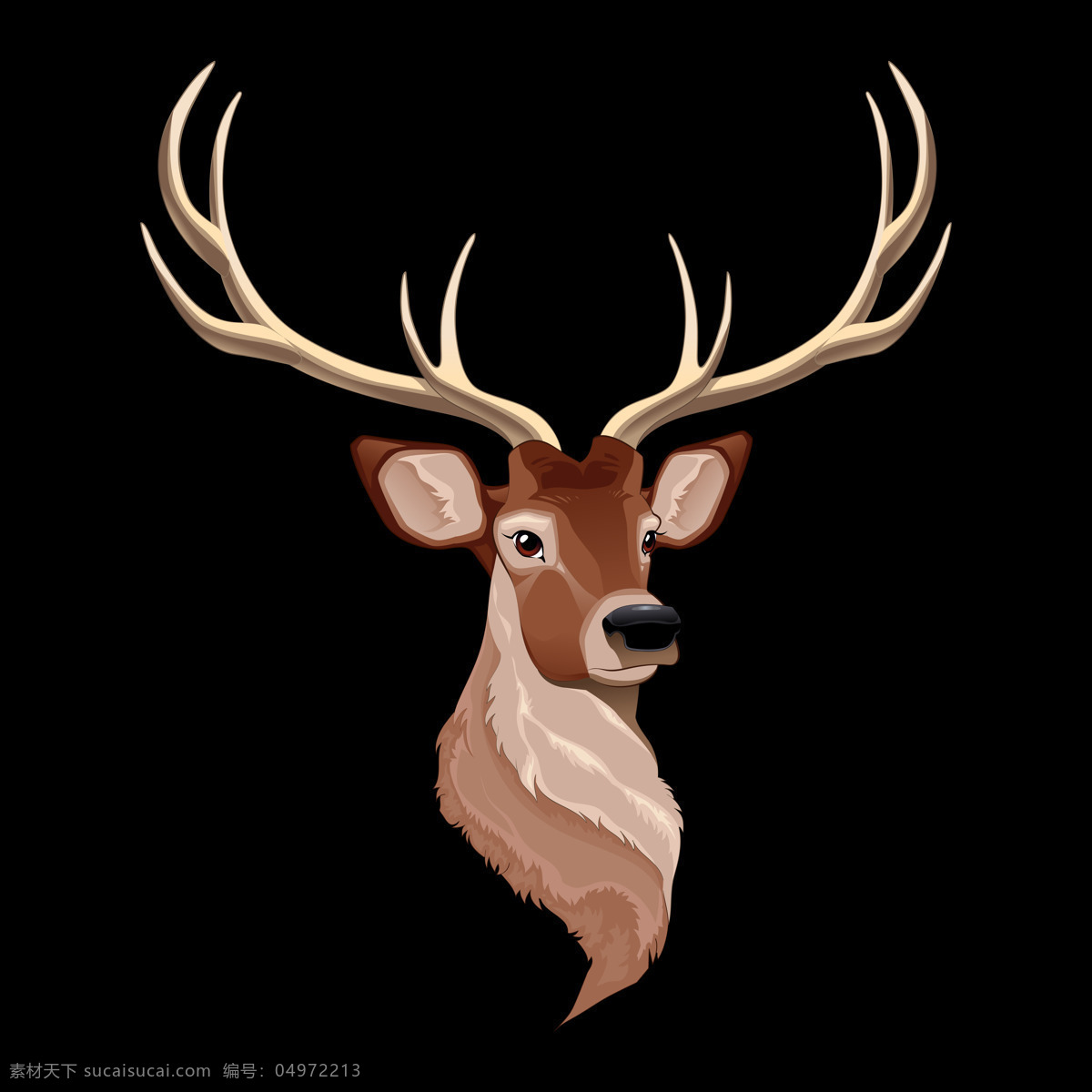 透明底鹿 鹿图片 卡通鹿 动物 卡通 梅花鹿 麋鹿图片 png图片 鹿茸 鹿角 鹿剪影