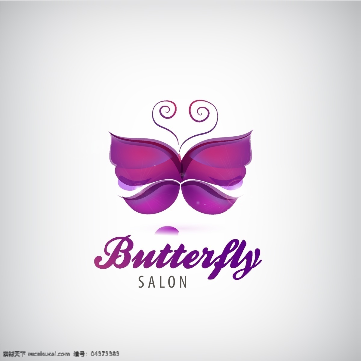 紫 蝴蝶 logo 唯美 时尚 紫蝴蝶