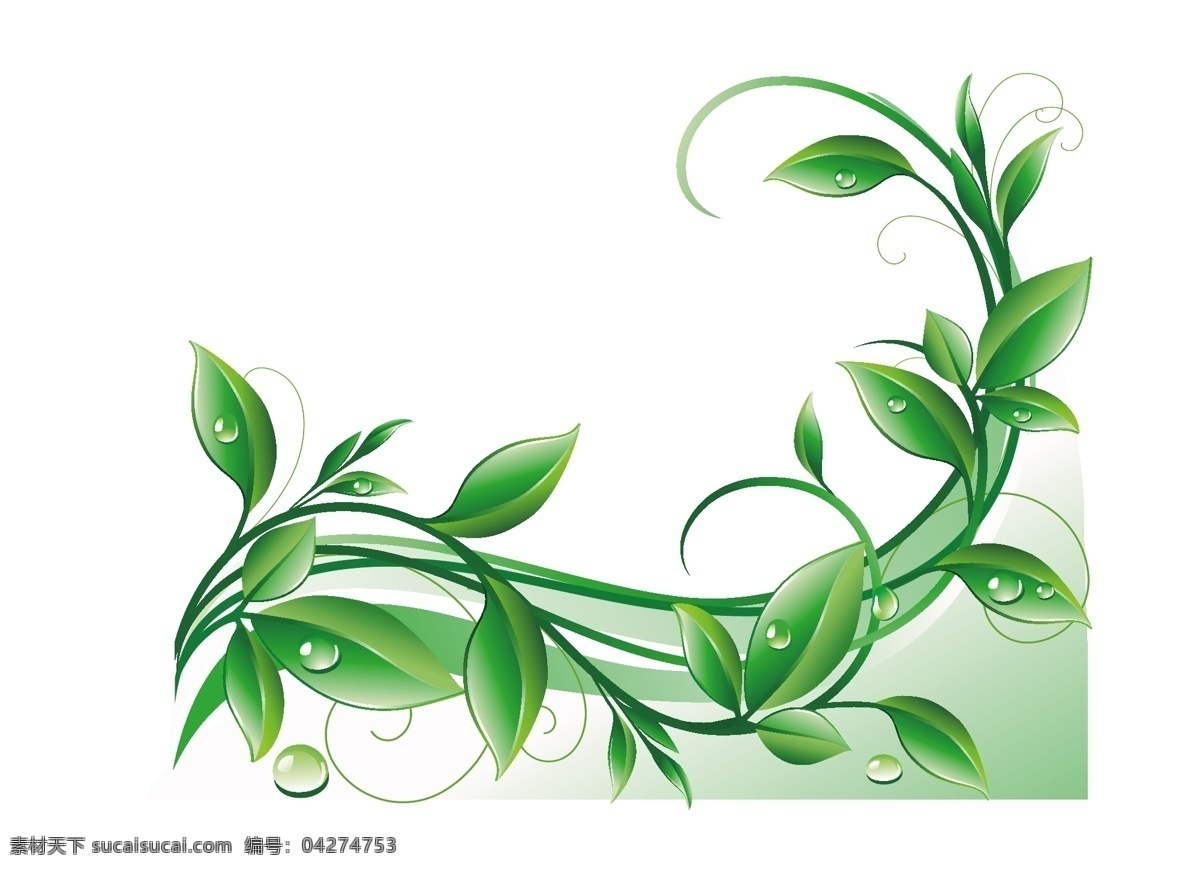 绿叶 矢量 时尚 背景 绿叶水珠水滴 绿色 绿色环保 绿色环保背景 树叶 水珠 水滴 生态 环保 梦幻