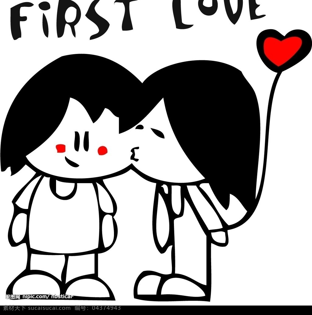 可爱小孩 first love 小孩 可爱 矢量人物 儿童幼儿 矢量图库