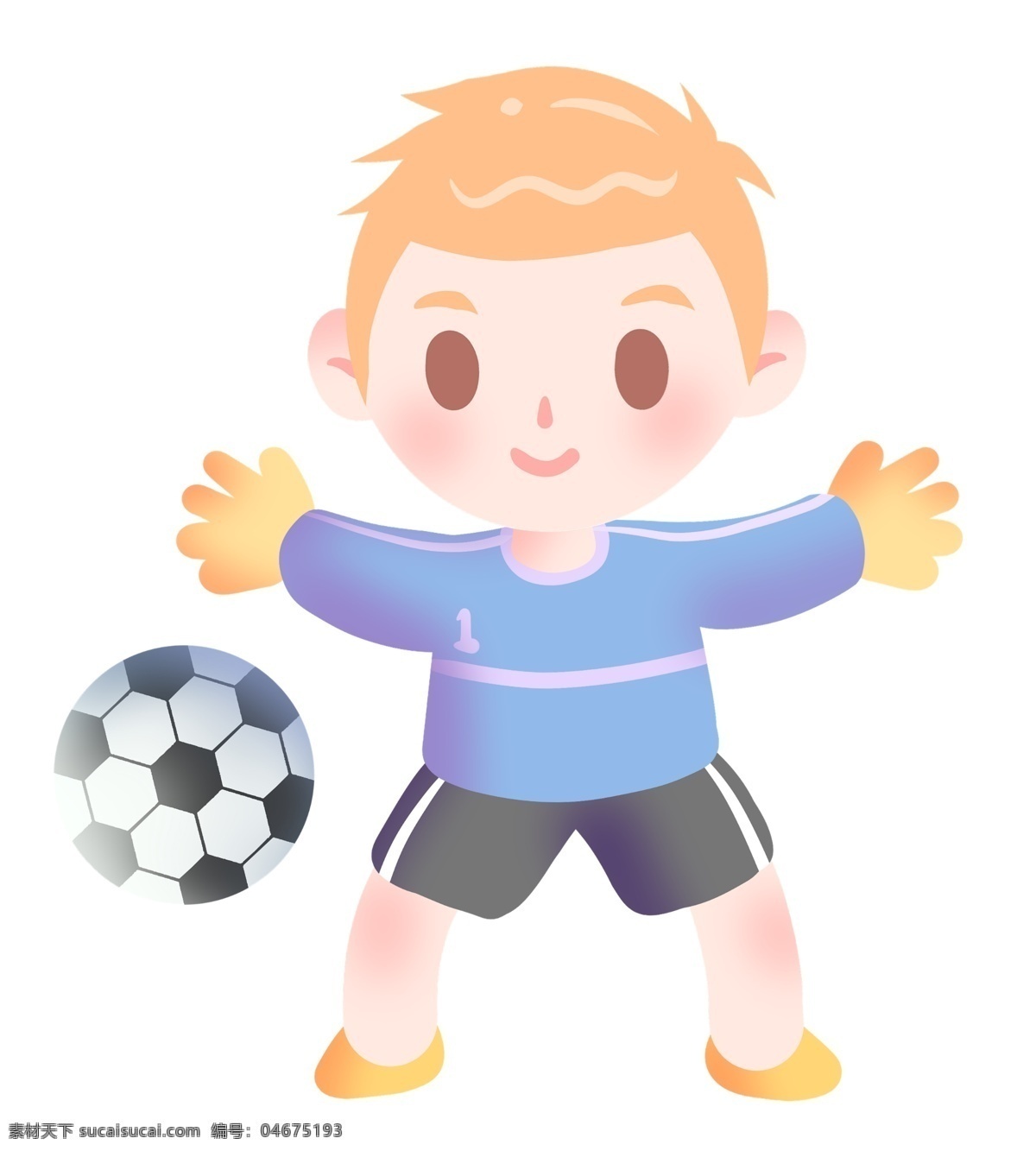 足球 守门员 小 男孩 插画 足球运动 可爱的守门员 黄色手套 可爱的小男孩 体育运动 健身 足球比赛