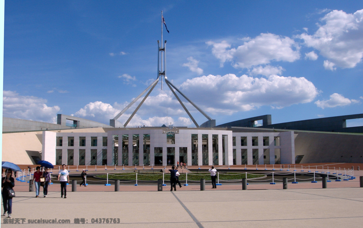 澳大利亚 国会 大厦 堪培拉 国会大厦 蓝天 白云 现代 旗帜 建筑 国外旅游 旅游摄影