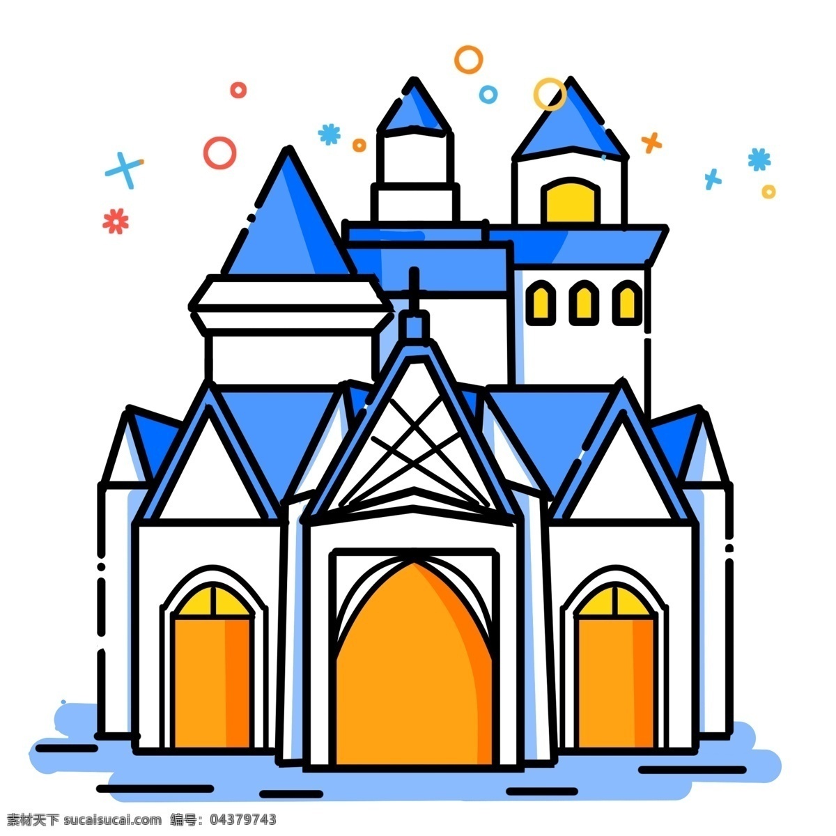 美丽 城堡 卡通 插画 美丽的城堡 卡通插画 城堡插画 建筑插画 别墅插画 建筑城堡 好看的城堡