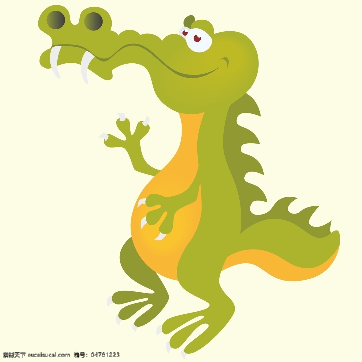 免费 色彩 鳄鱼 卡通动物 可爱卡通 印花矢量图