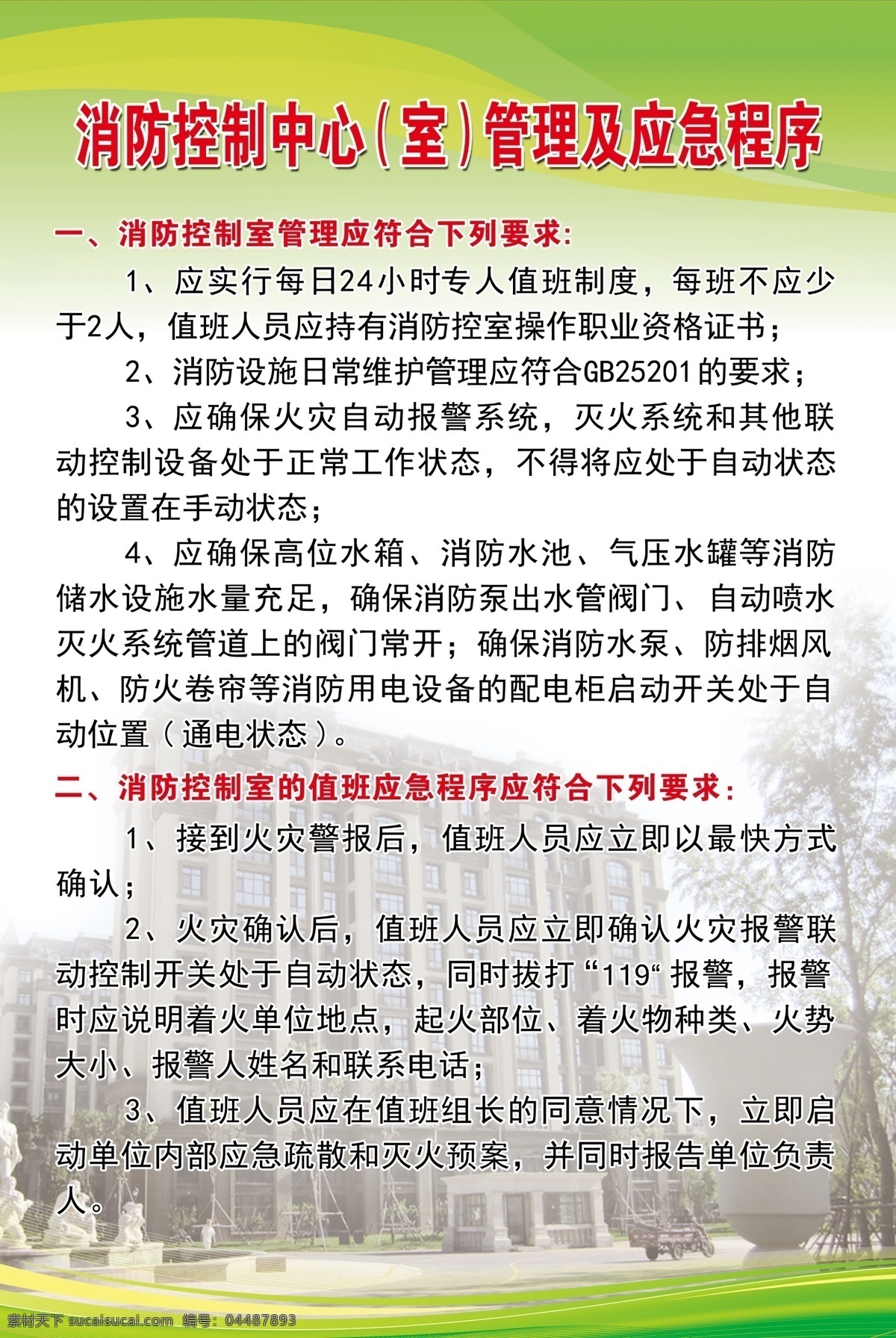 消防应急程序 消防 控制 管理 应急 程序 控制室 消防安全 消防管理制度 分层