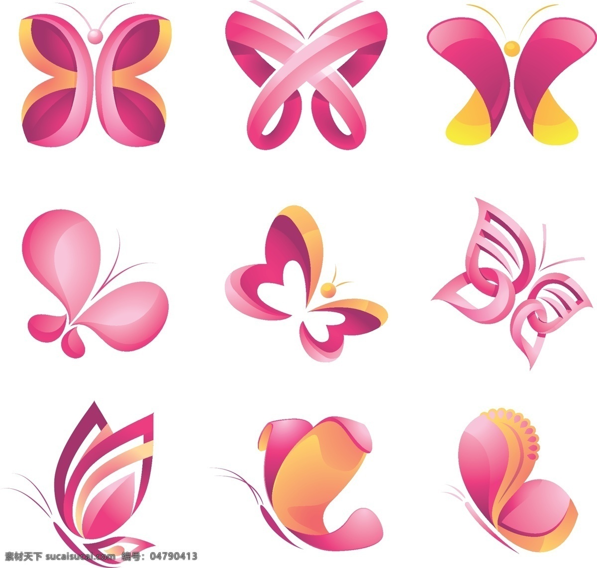 logo 粉色蝴蝶