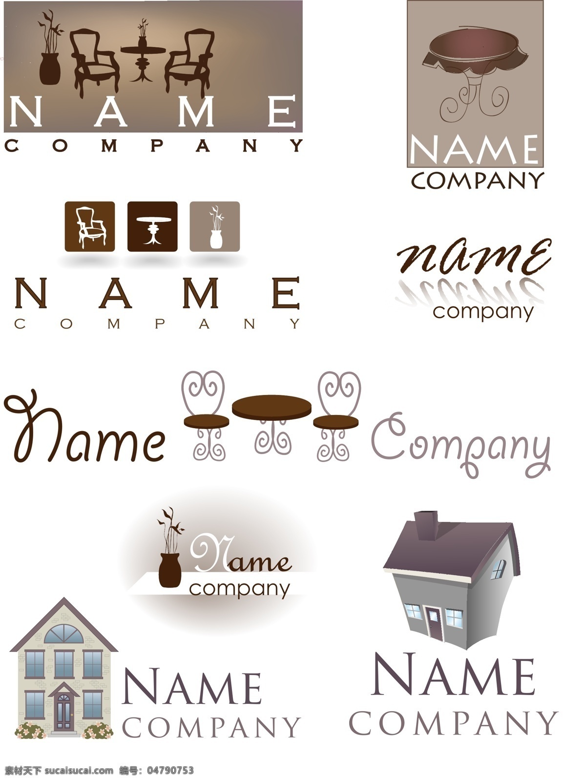 房屋 企业 logo logo设计 logo图形 标志设计 商标 企业logo 行业标志 桌椅 标志图标 矢量素材 白色