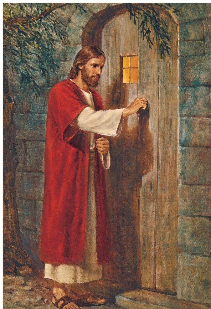耶稣 耶稣站在门外 基督教 信教徒 教堂 圣人 保佑 耶稣牧羊 宗教文化 光芒 慈祥 上帝 十字架 画 宗教信仰 文化艺术