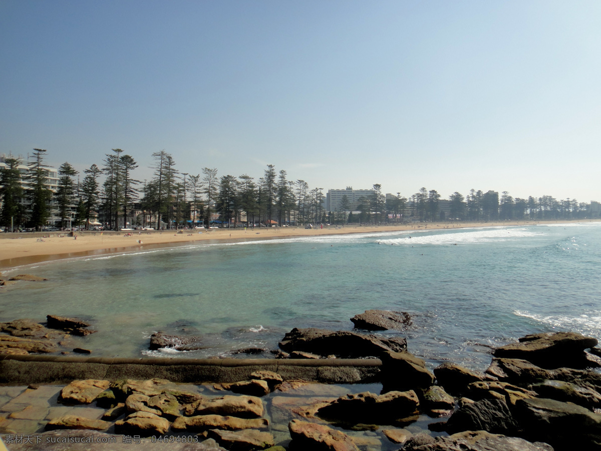 大海 海岸线 海边 海边风景 海水 礁石 蓝天 旅游摄影 岸线 悉尼 曼丽海滩 沙滩 自然 自然风景 悉尼曼丽海滩 psd源文件