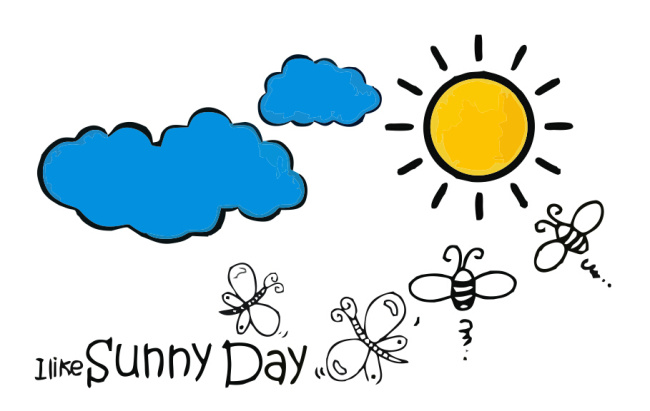 sunny 墙纸 图 太阳 蝴蝶 day 白色