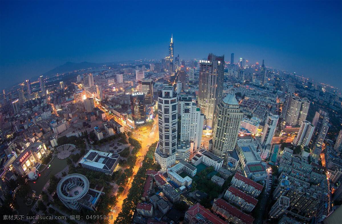 南京 夜景 俯瞰 摩天大楼 高楼 建筑群 建筑森林 道路 车流 湖泊 小山 灯光灿烂 夜空 城市景观 旅游摄影 建筑风光 国内旅游