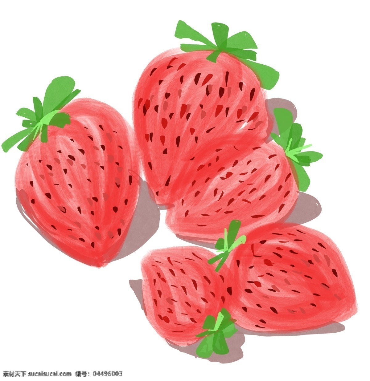 草莓 夏季 手绘 风格 水果 水果草莓 夏季主题 手绘风格 插画配图 装饰插图 情景插图 夏天 解暑水果