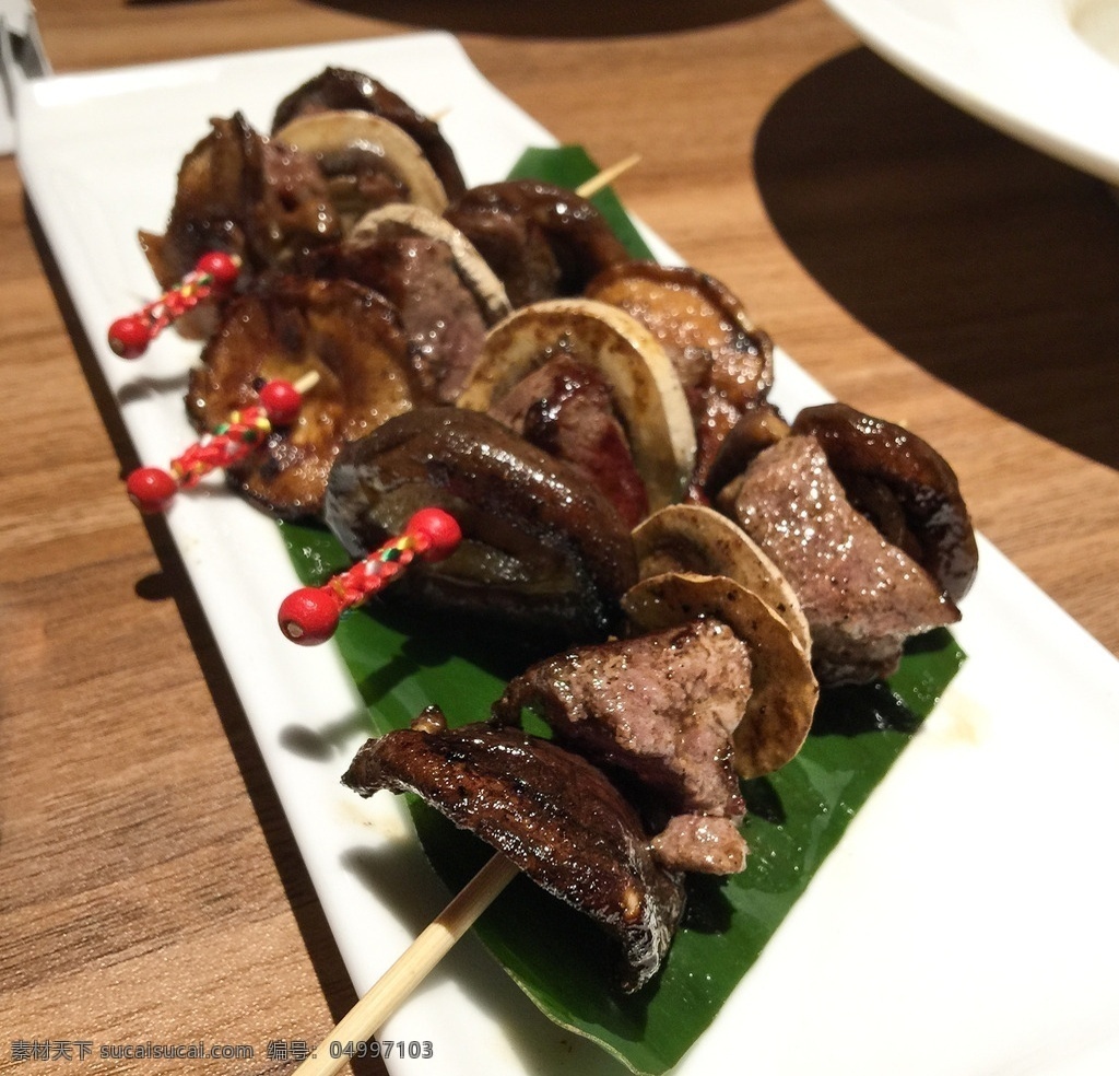 酱烤杏鲍菇 美食 食物 中华美食 菜品 杏鲍菇 牛肉串 牛肉 食品 餐饮美食 传统美食