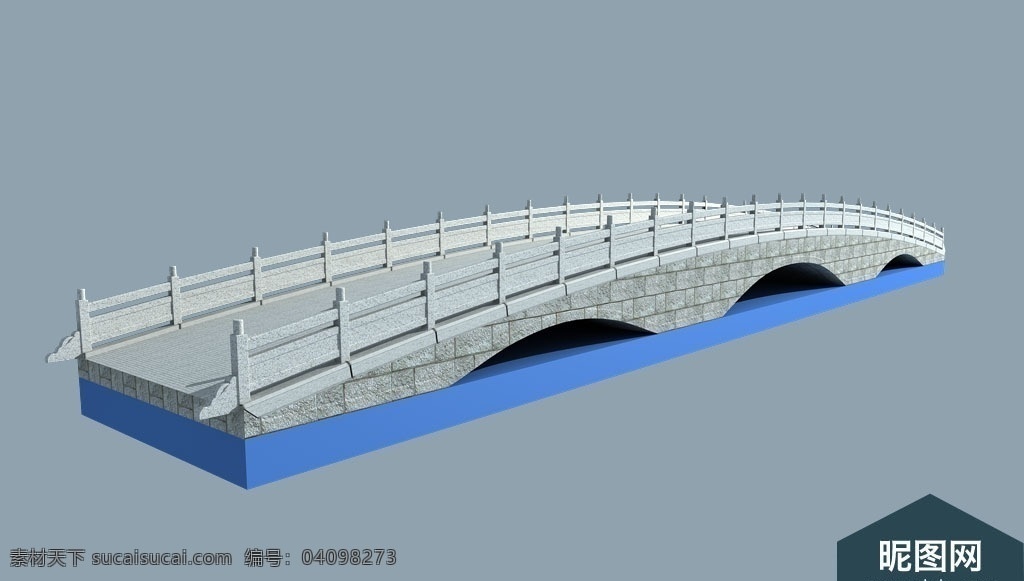石拱桥 拱桥 3d设计模型 室外模型 园林 景观 3d模型 3d设计 max