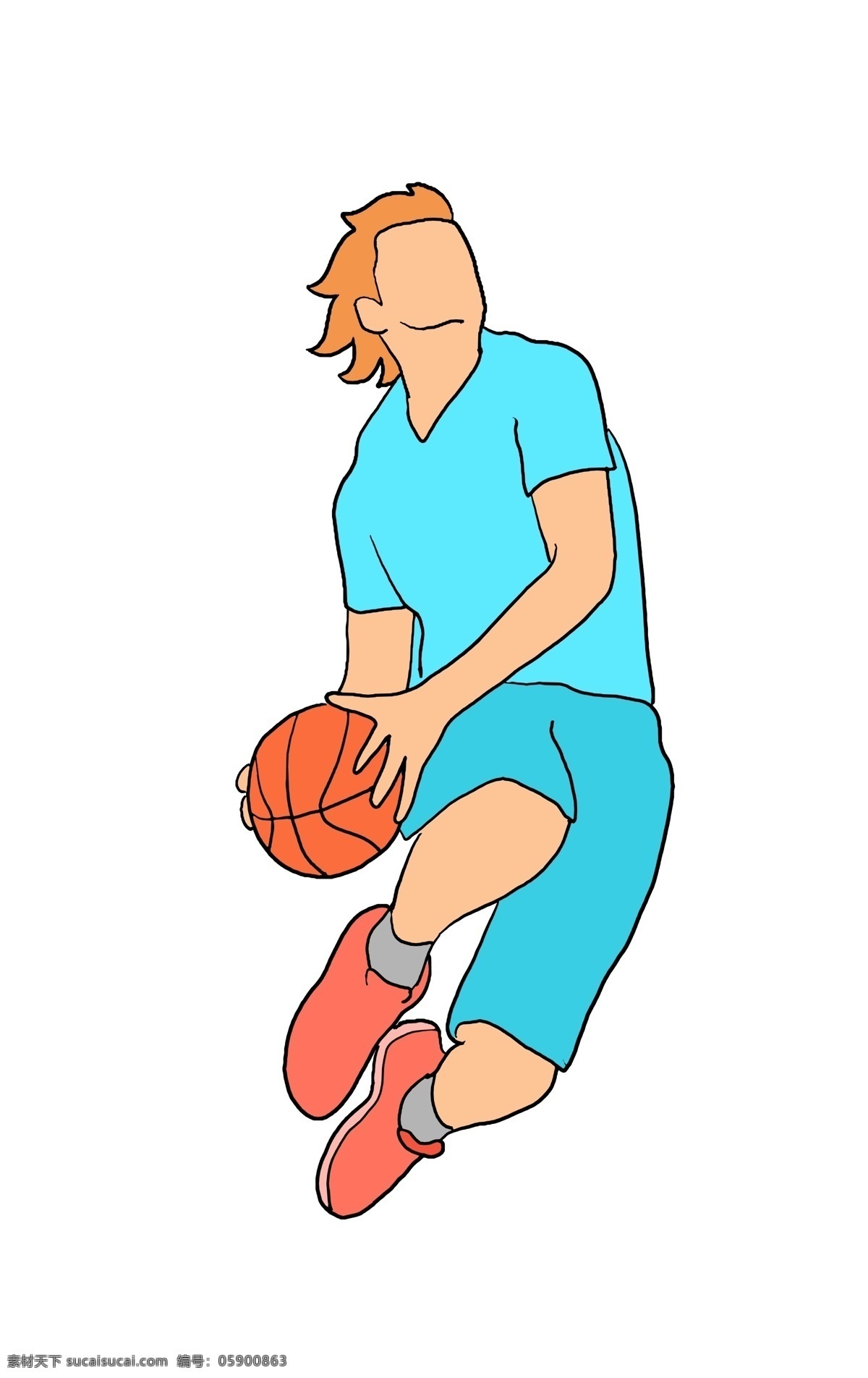 篮球 健身 小 男孩 插画 篮球健身 运动健身插画 健身的小男孩 黄色的篮球 圆形篮球