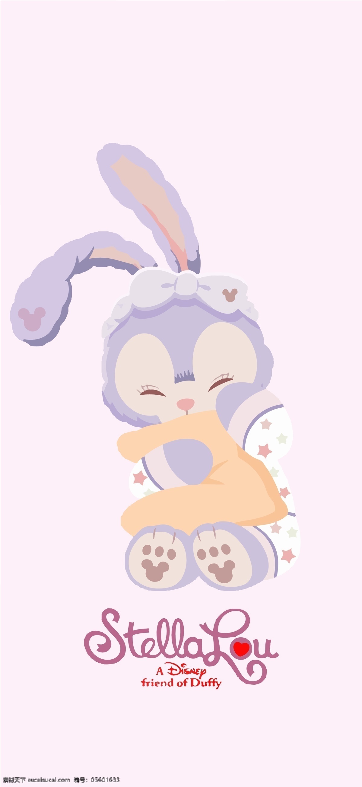 迪士尼 睡衣 星 戴 露 紫色兔子 星戴露 达菲的朋友 兔子 芭蕾兔 动漫动画 动漫人物