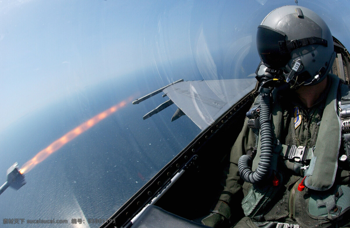 飞行员 飞机里飞行员 天空 蓝色 飞机里 现代科技 军事武器