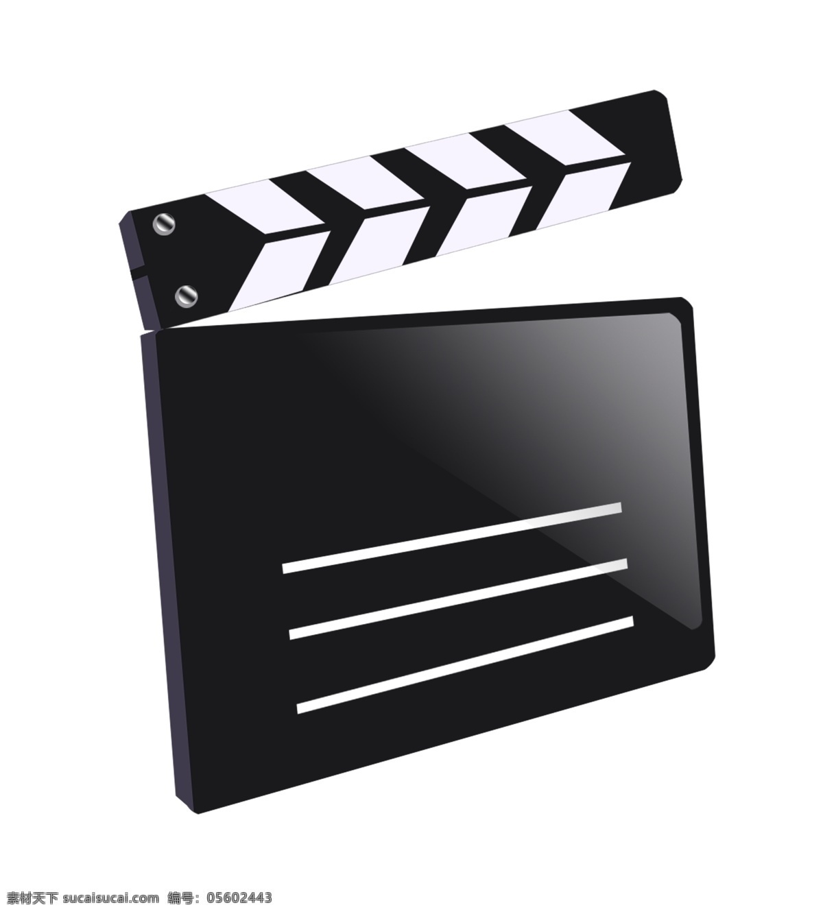 黑色 电影 卡板 插画 黑色的卡板 卡通插画 电影插画 电影工具 电影相关 电影器具 电影的卡板