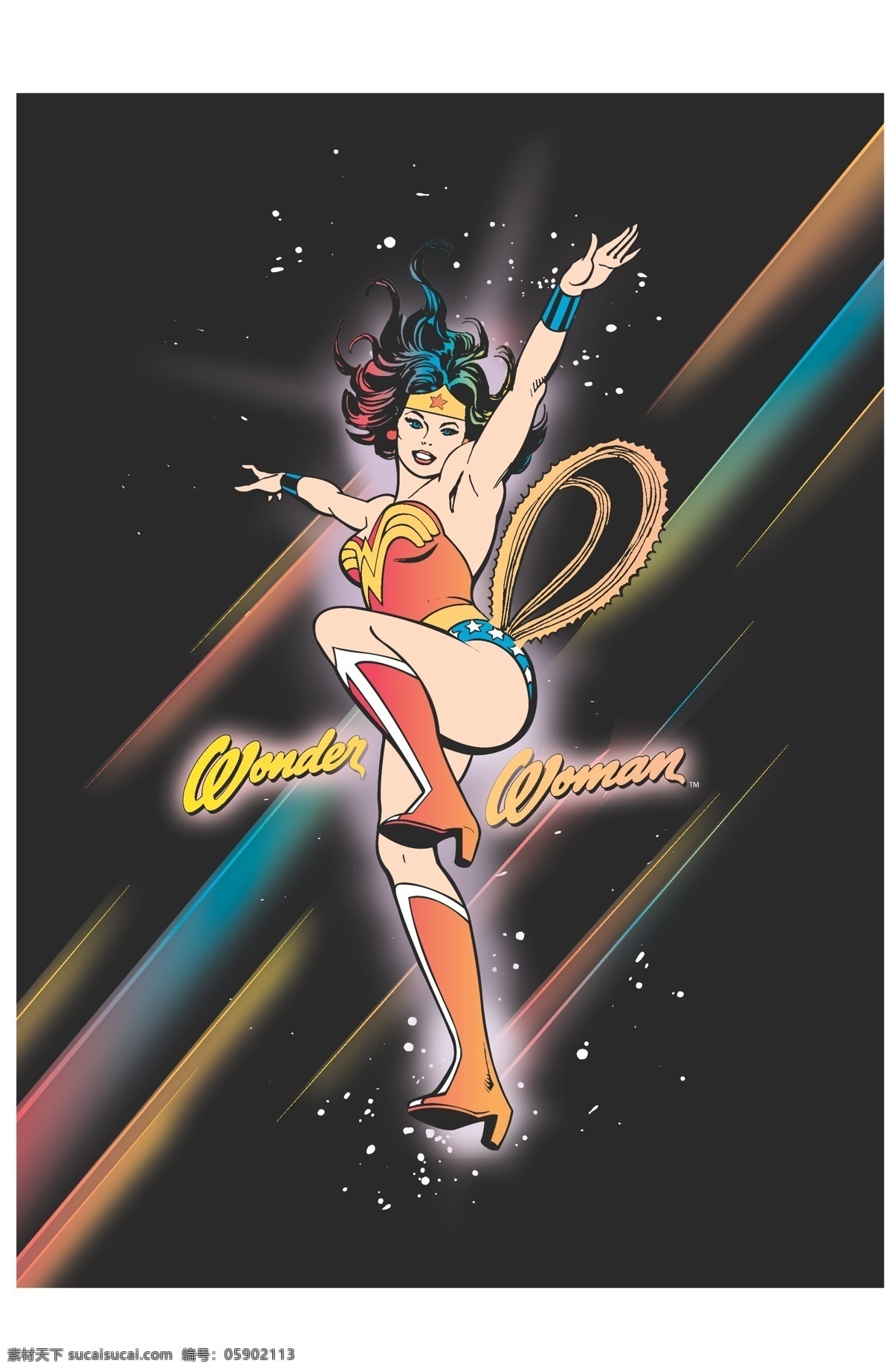 神奇女侠 戴安娜公主 奇迹女郎 神奇女郎 神力女超人 wonder woman 卡通形象 其他人物 矢量人物 矢量