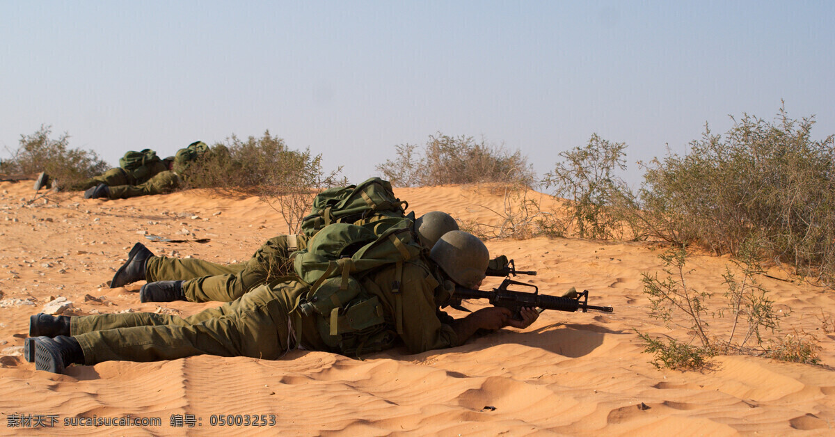 中东战争 士兵图片 巴以冲突 战争 巴以战争 士兵 沙漠 军事武器 现代科技