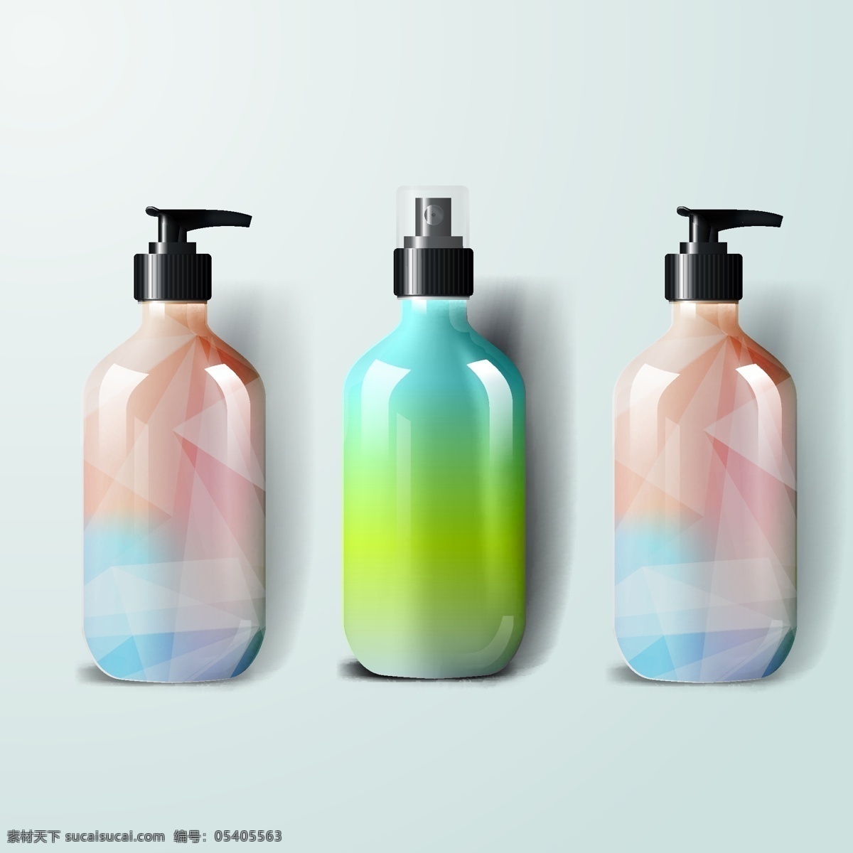 洗头水 沐浴露瓶 洗头水瓶 包装设计 产品设计 瓶外包装设计 矢量