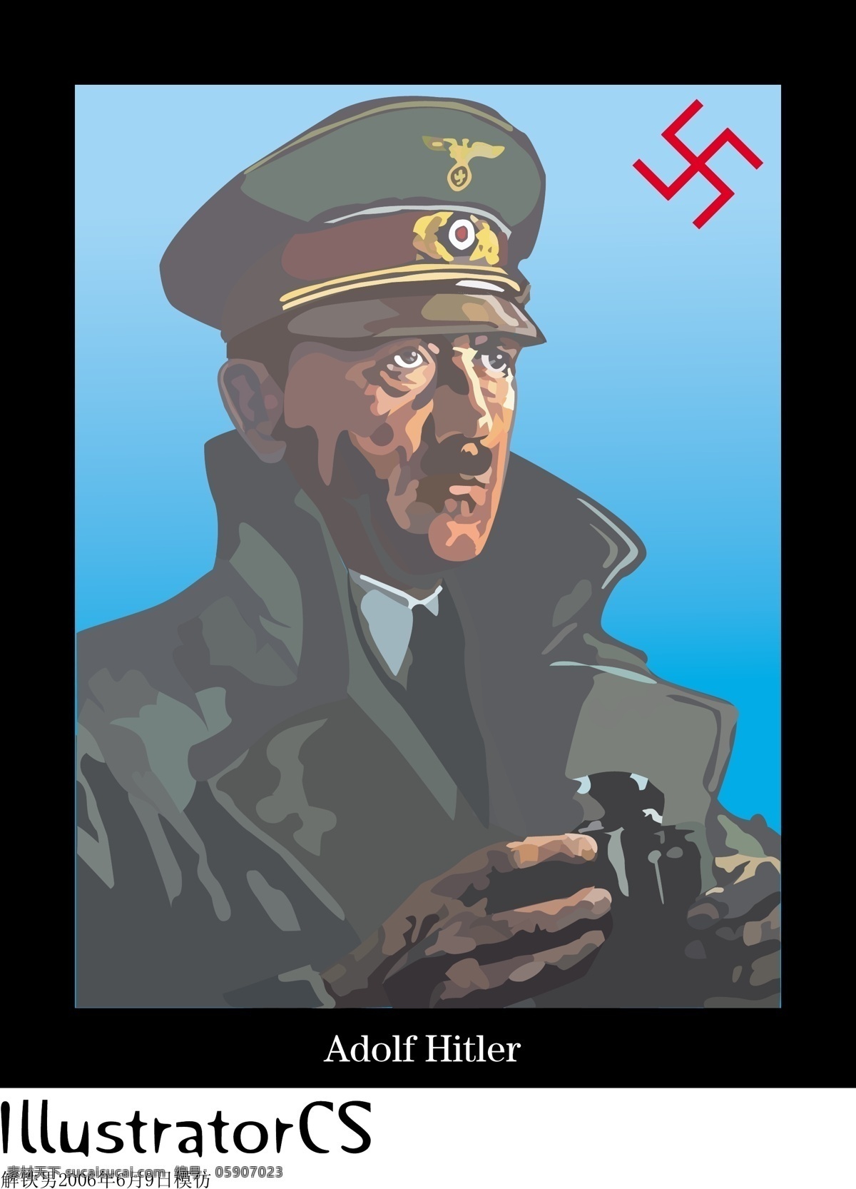 希特勒 cg 人物 矢量图 哈伊