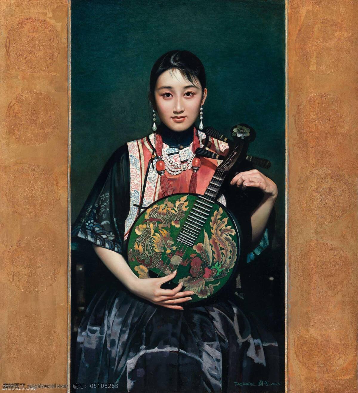 琴声 油画 当代 中国 古典主义 写实 绘画书法 文化艺术
