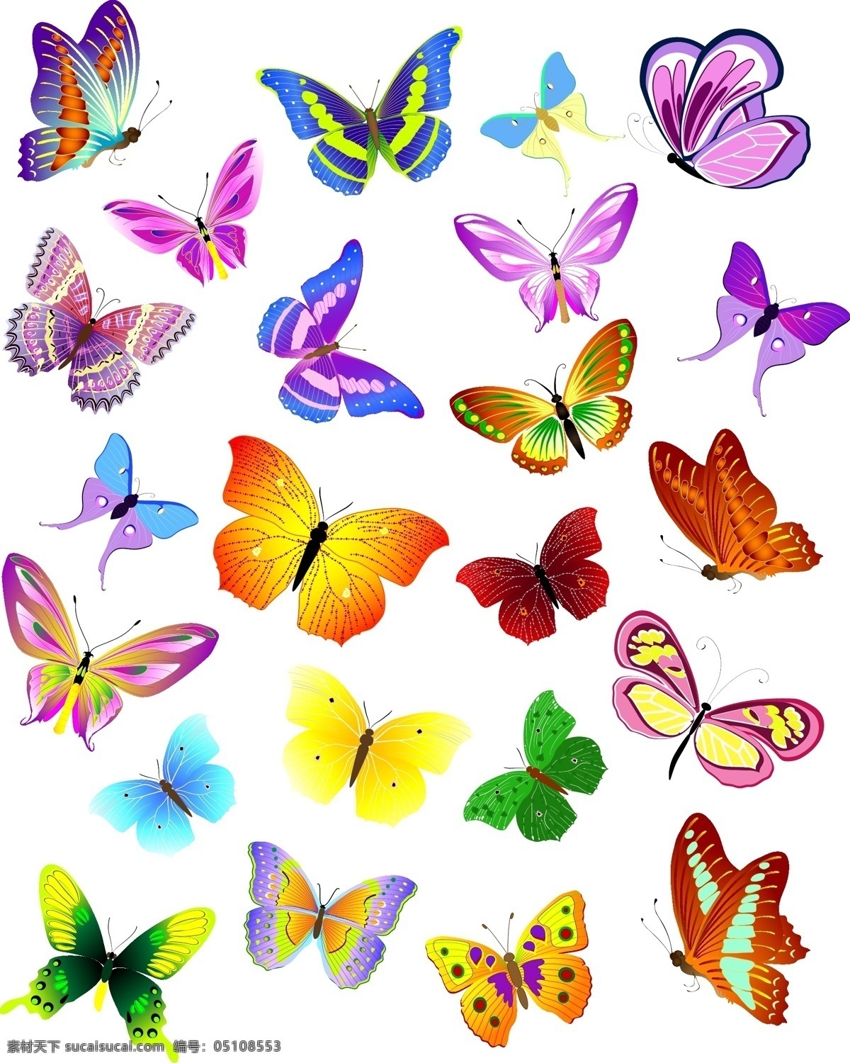 蝴蝶矢量素材 蝴蝶矢量 蝴蝶素材 蝴蝶 butterfly 共享设计矢量 生物世界 昆虫