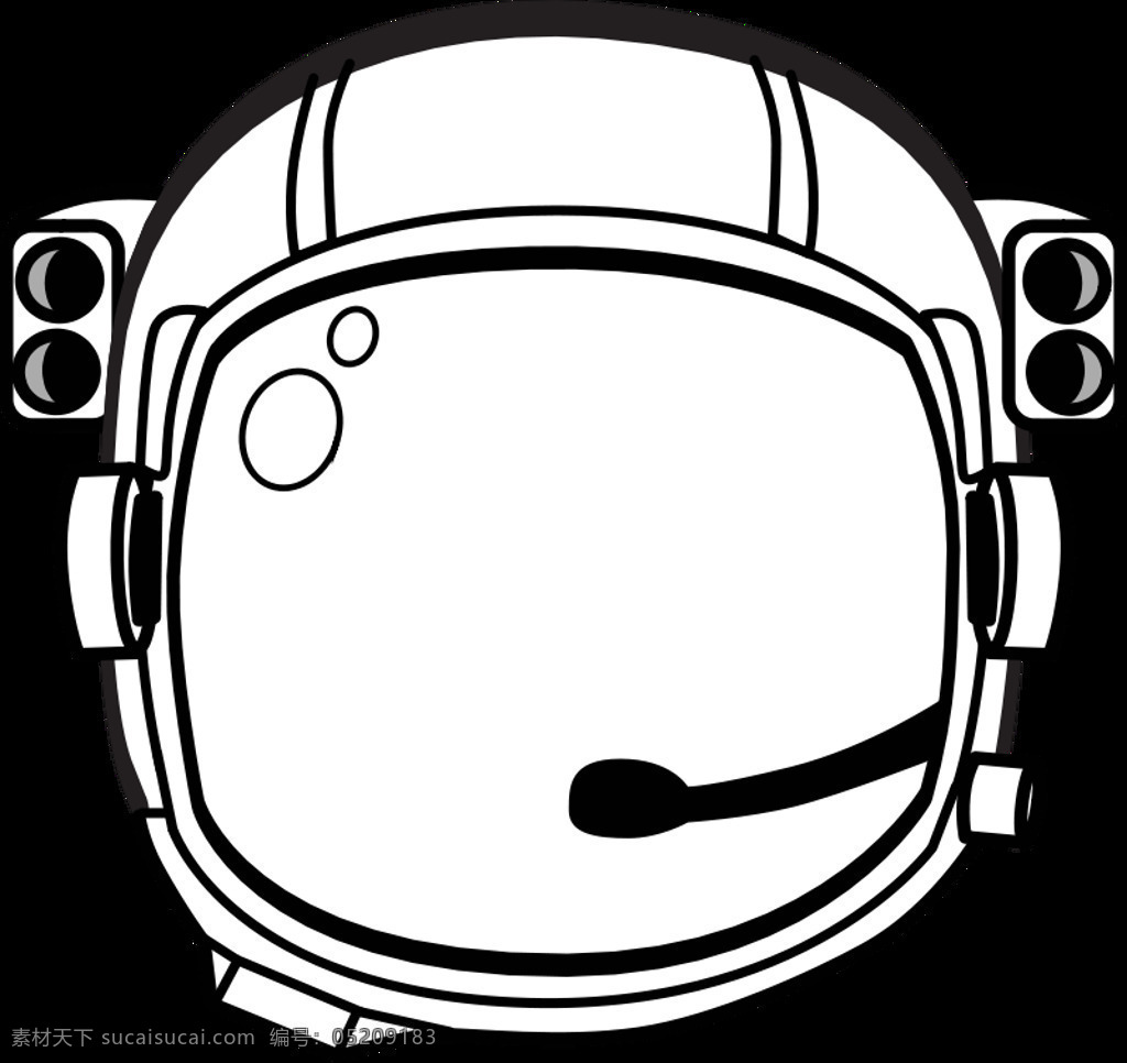 宇航员 头盔 轮廓 头饰 制服 黑色的 着色书 美国国家航空航天局 概述 插画集