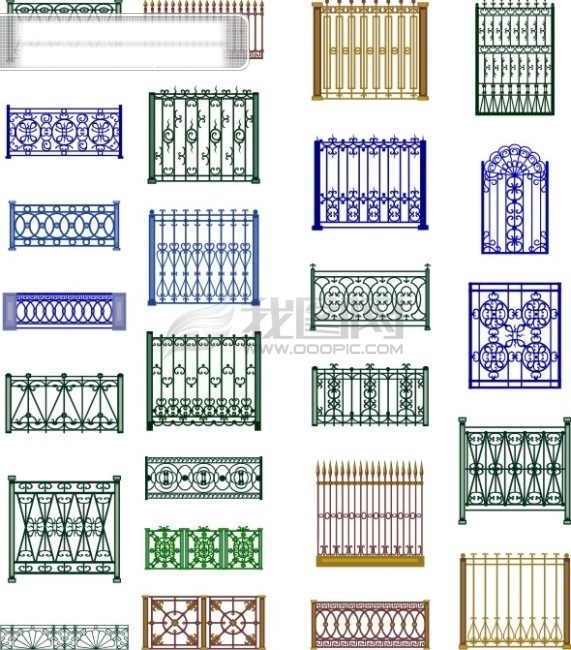 经典 铁艺 图案 矢量图 其他矢量图