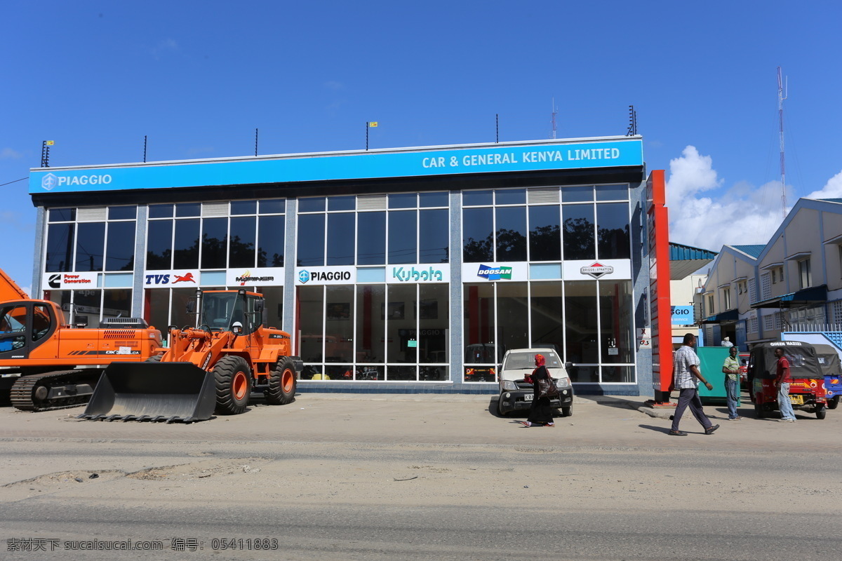 旗舰店大楼 商铺 旗舰店 铝合金 门窗 幕墙 蓝天 铲车 门面 车 建筑 建筑园林 建筑摄影