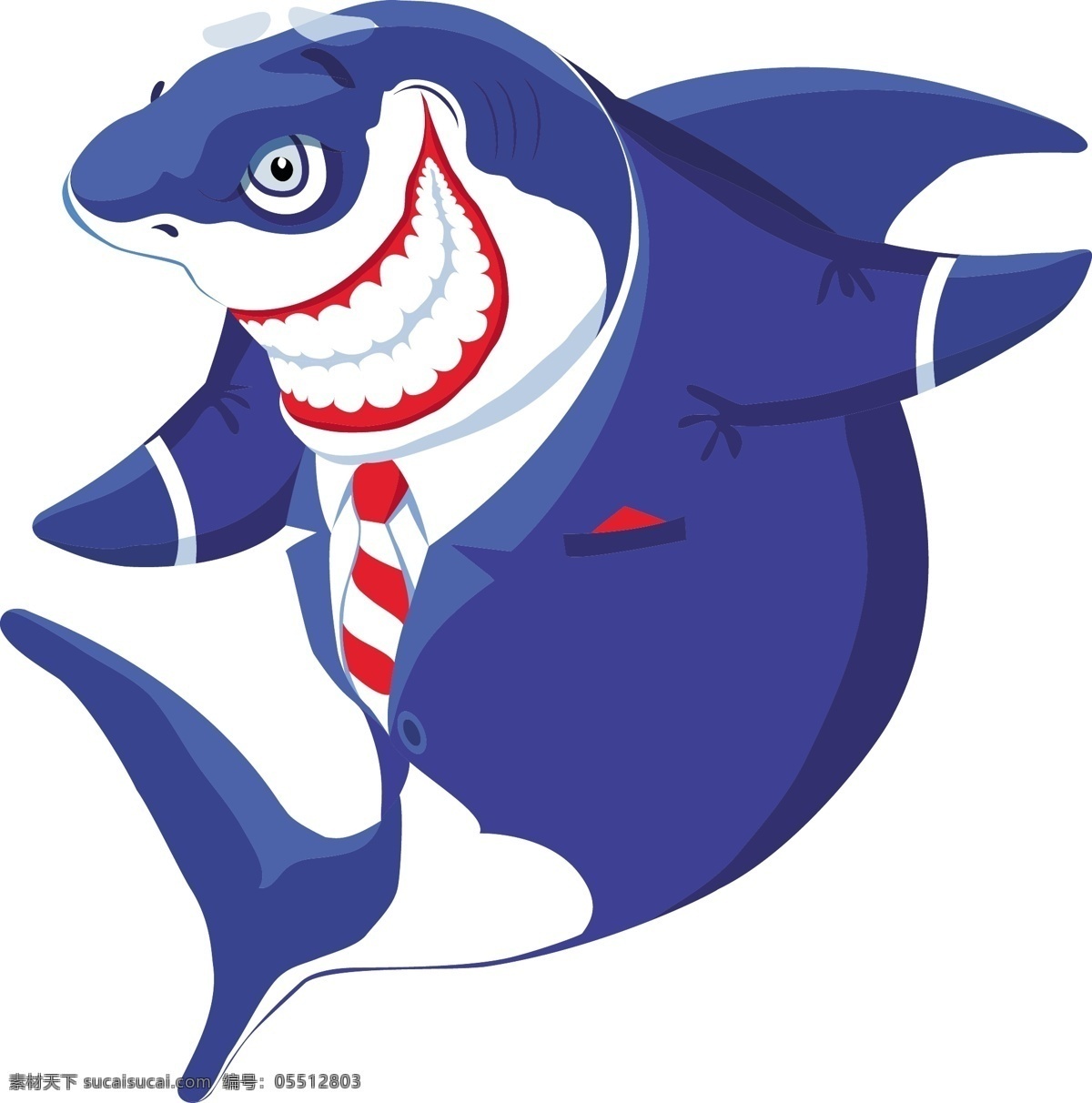 动画 海洋 海洋生物 卡通 卡通鲨鱼 蓝色 鲨鱼 生物世界 西服 矢量 模板下载 西装 boss 冷血 凶狠 残酷 虎鲨 拟人 psd源文件