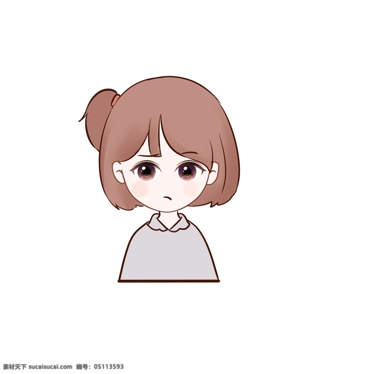原创 可爱 q 版 少女 商用 元素 美丽 萌