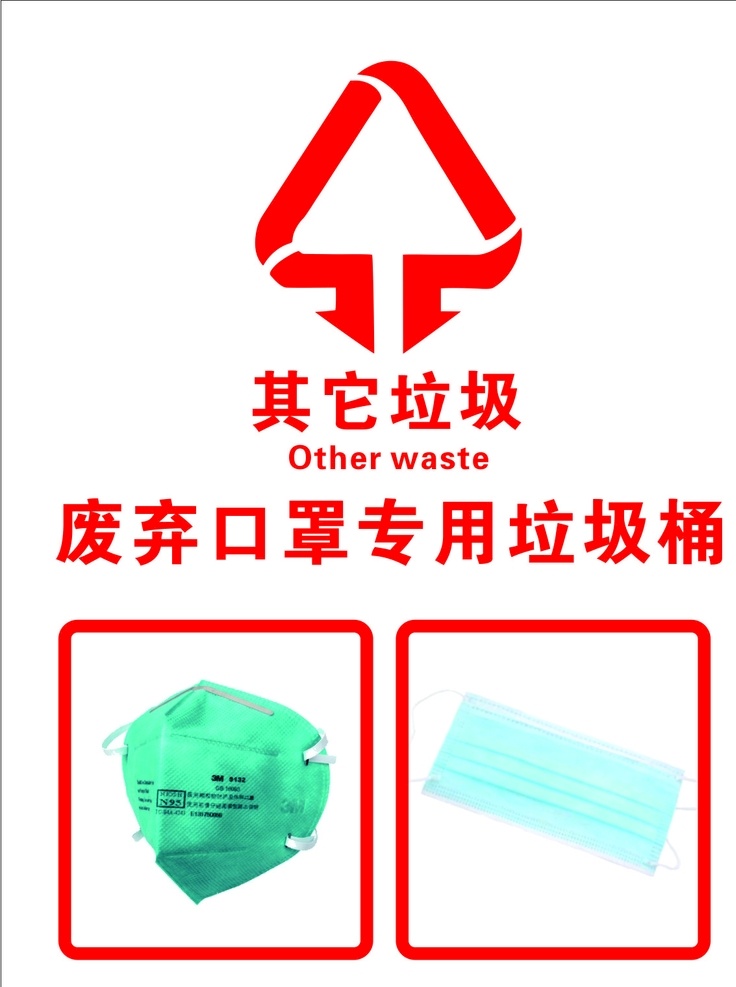 废弃 口罩 专用 垃圾桶 废弃口罩 专用垃圾桶 n95口罩 武汉加油 店面门头 装饰门头