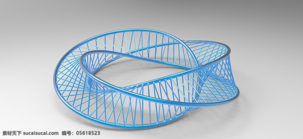 mobius 手镯 数学 莫比乌斯带 3d模型素材 其他3d模型