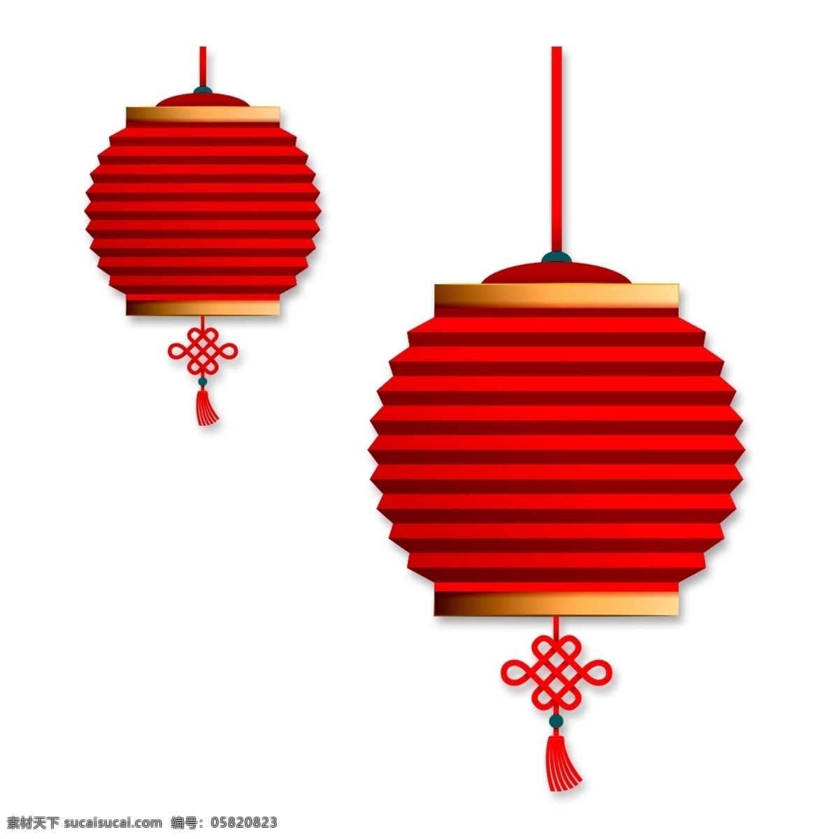质感 新年 灯笼 装饰 红色灯笼 春节元素 免扣素材 透明素材 卡通