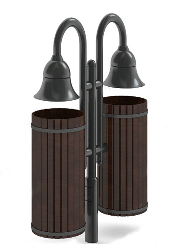 园林小品 景观小品 室外模型 室内模型 垃圾桶模型 棕色垃圾桶 园林景观小品 3d设计 max