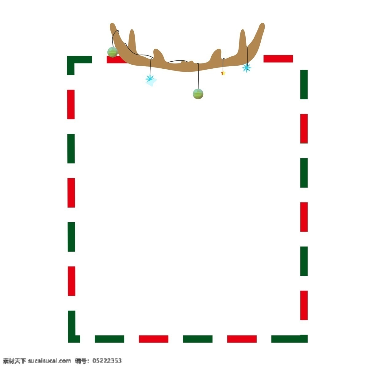圣诞节 漂亮 边框 插画 手绘 虚线边框 漂亮的边框 手绘边框 卡通边框 边框装饰 边框插画