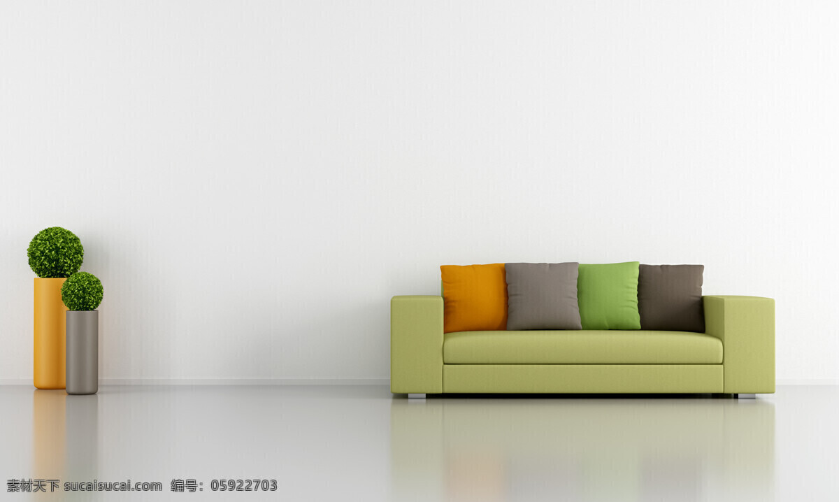 简单 客厅 简单装修 沙发 抱枕 盆景 室内设计 装潢 环境家居