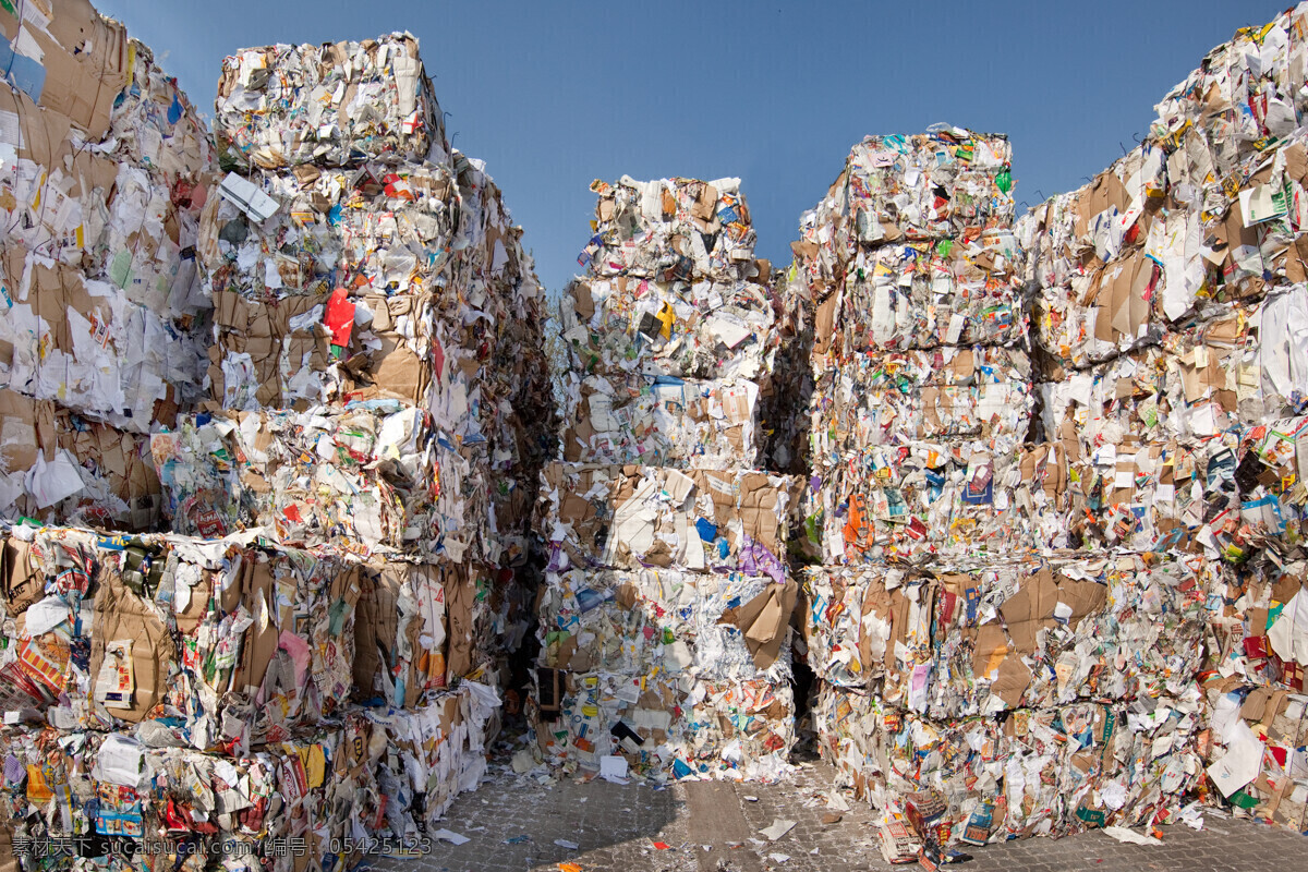 垃圾场 废纸 块 垃圾 废纸块 循环利用 环保 其他类别 生活百科