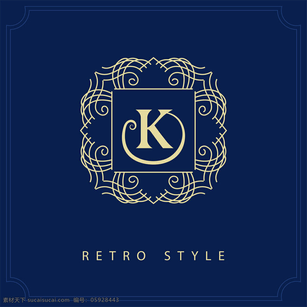 花纹 字母 k 标志 蓝色背景图 圆环标志 花纹标志 字母标志 logo 创意logo 企业logo logo标志 矢量素材 标志设计 英文标志