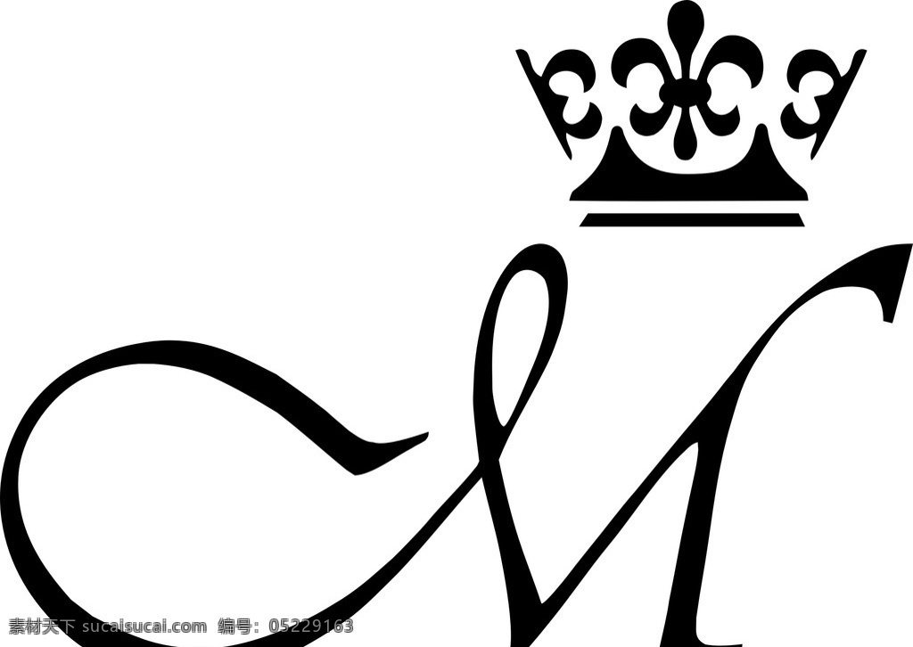 皇冠 m 变形 字母 皇冠矢量图 符号 其他图标 标志图标