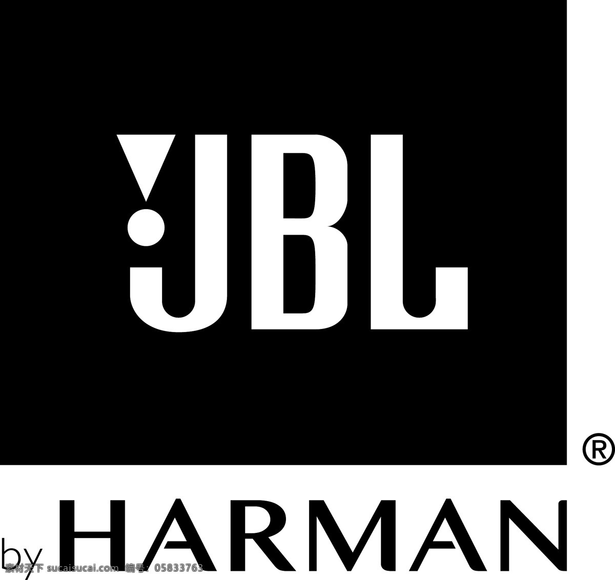 jbl 标志 黑底 白字 logo 黑底白字 harman 商标