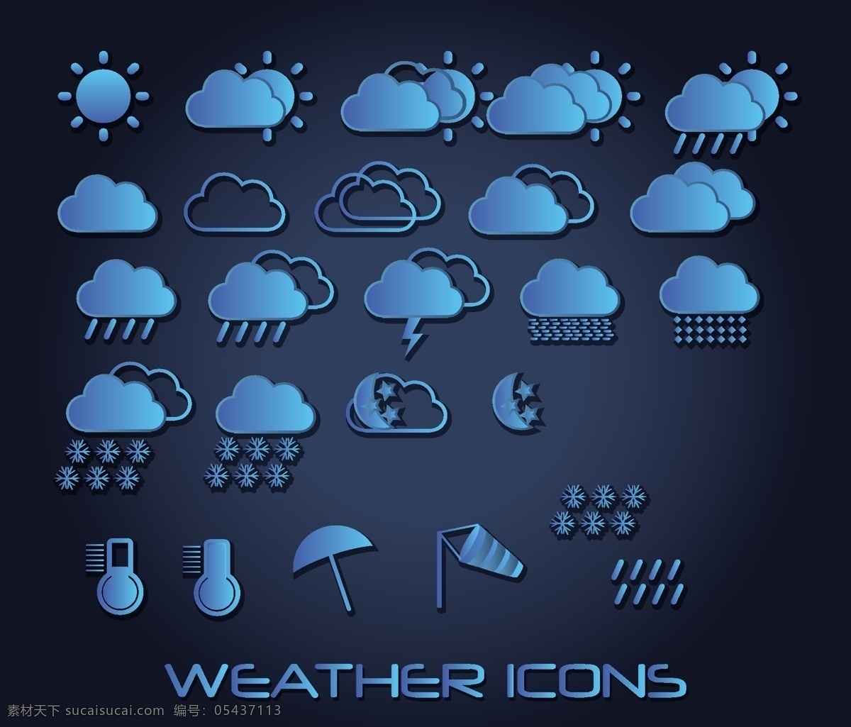 天气 图标 移动 应用 向量 矢量图标 应用程序 其他矢量图