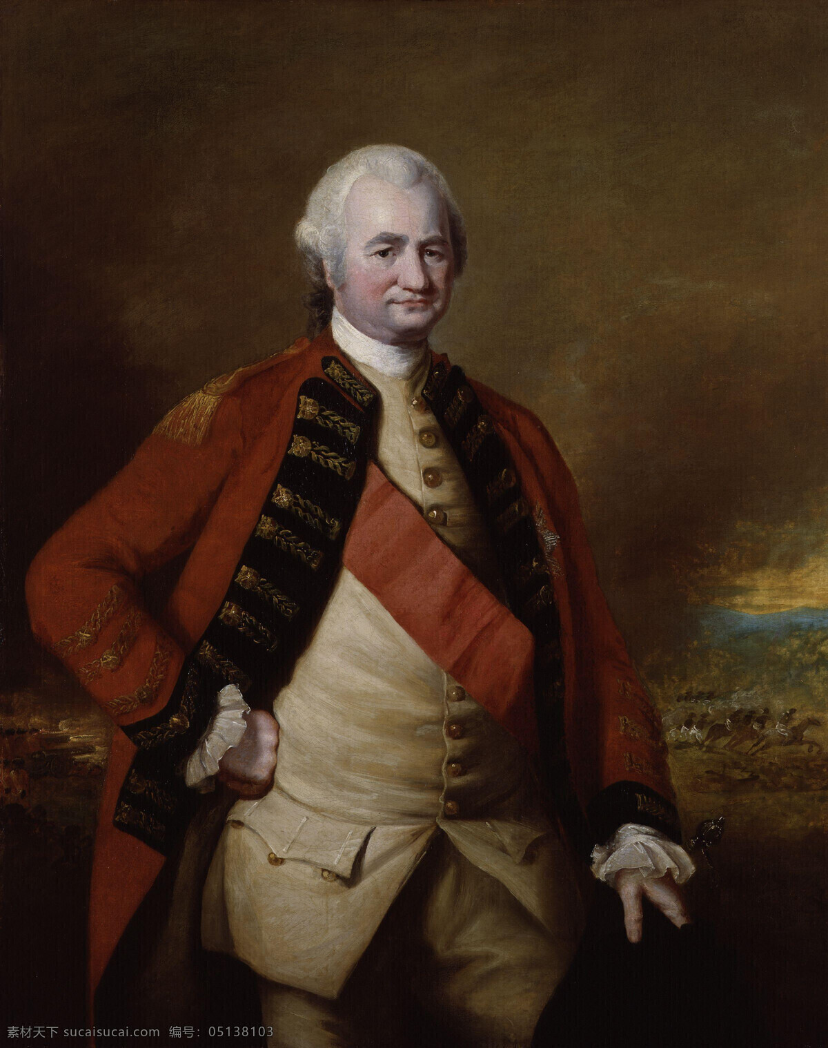 绘画书法 文化艺术 肖像 英国 油画 罗伯特 克莱 武 少将 克莱武 陆军少将 男爵 七年战争 家居装饰素材